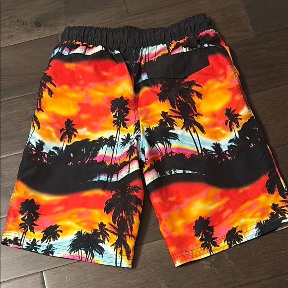 4/$20 George Boys Tropical Sunset swim trunks Shorts- size 14-16 elastic waist - Picture 4 of 5